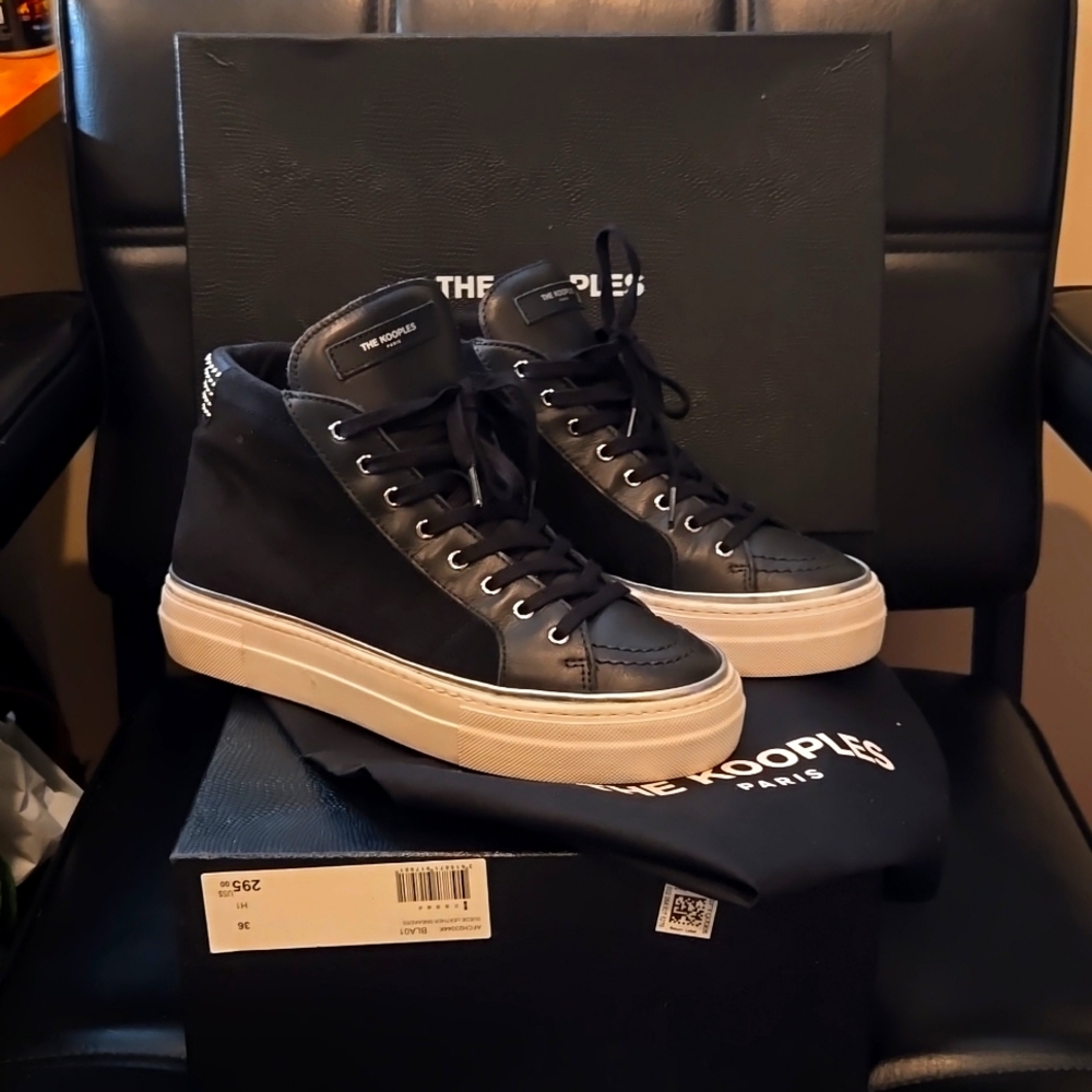 The Kooples Suede Leather Sneakers